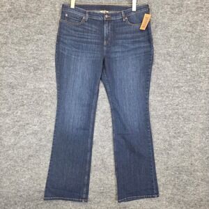 NEW‎ Duluth Trading Jeans Womens 18X33 Plus Blue DuluthFlex Daily Denim Bootcut